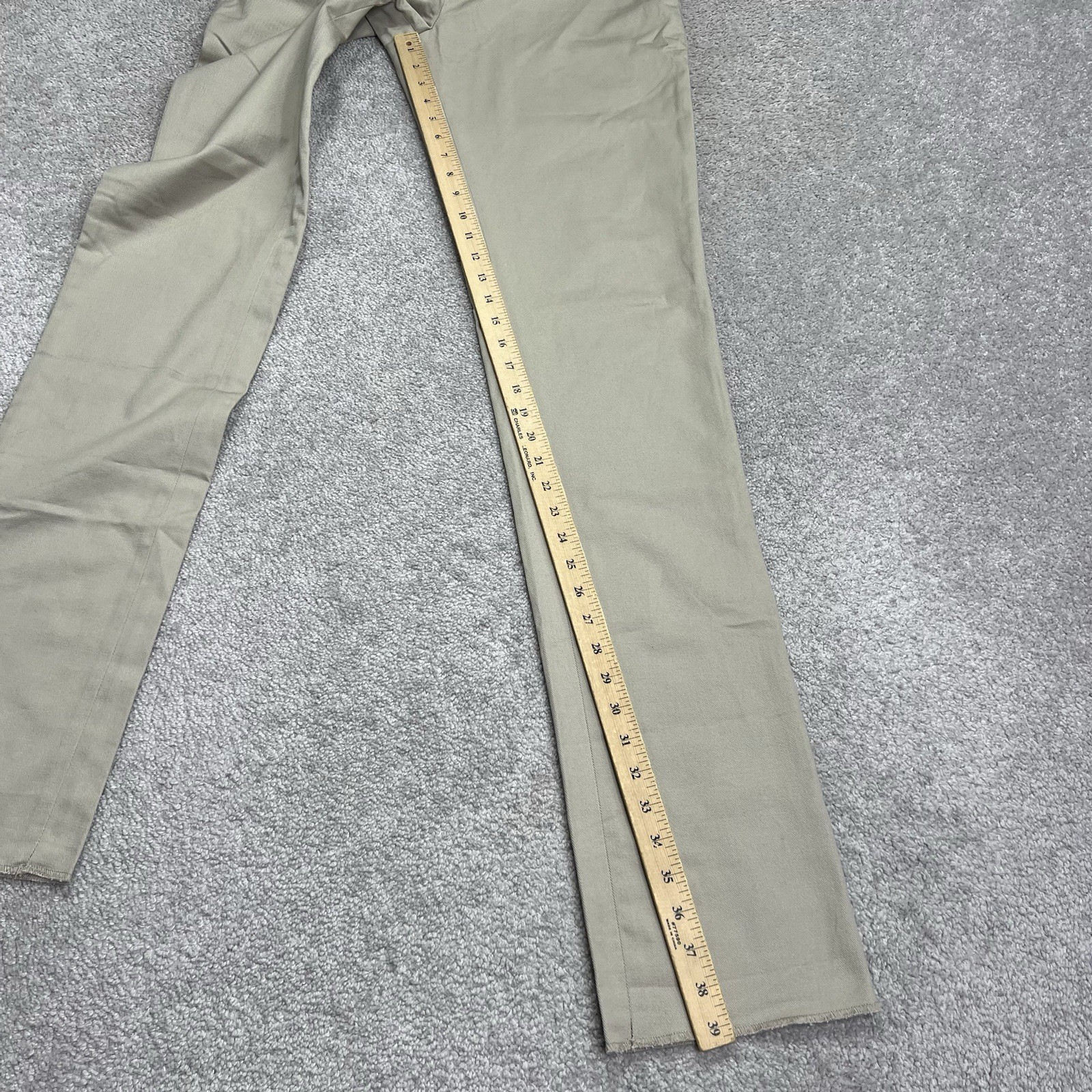 Jack Donnelly M3 Twill Khaki Chino Pants Mens 32 Made In USA Unhemmed 39” NWOT