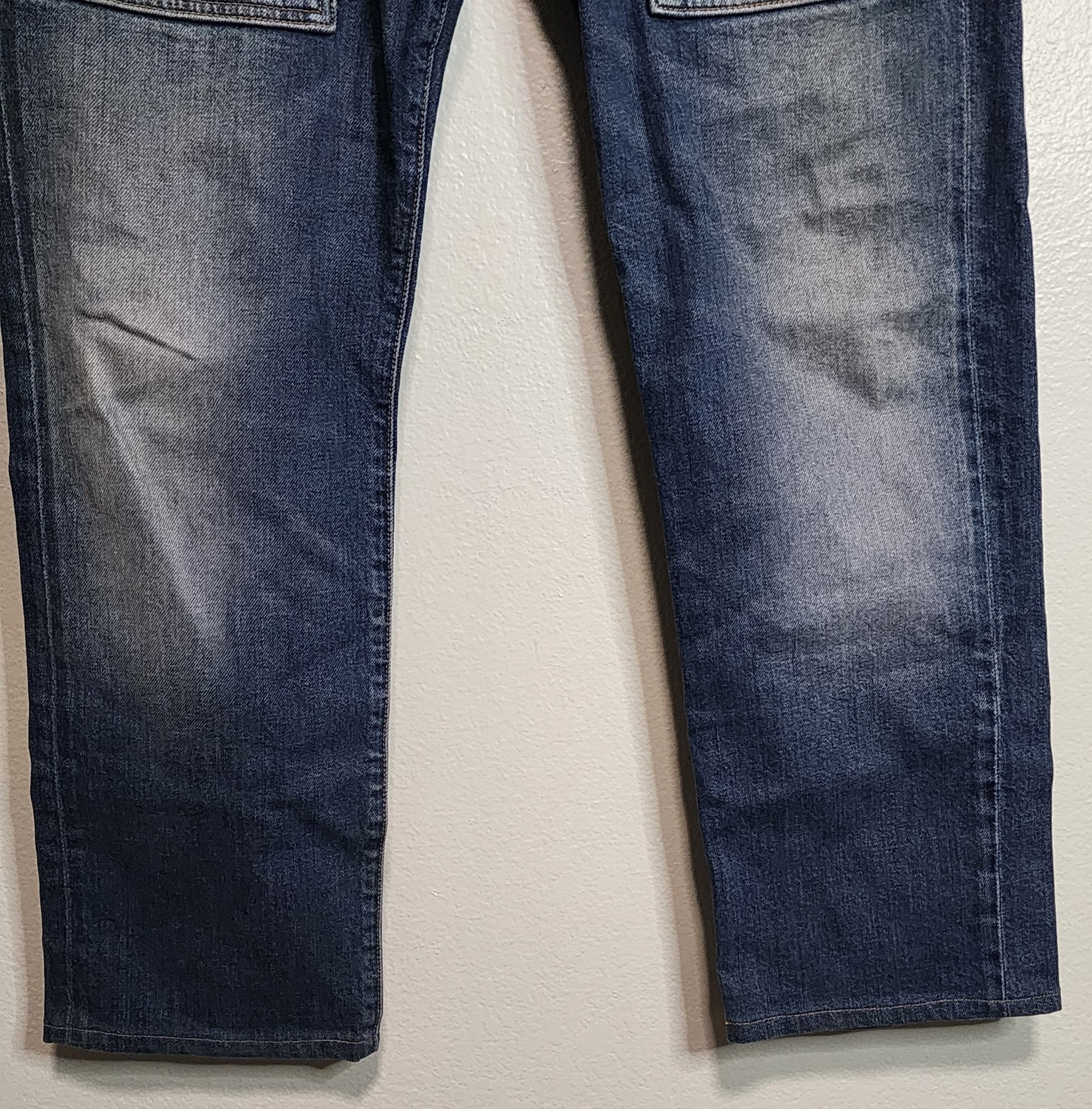 Vince 34×28 Distressed Stone Washed Blue Jeans Front Pocket Cargo Made In Usa