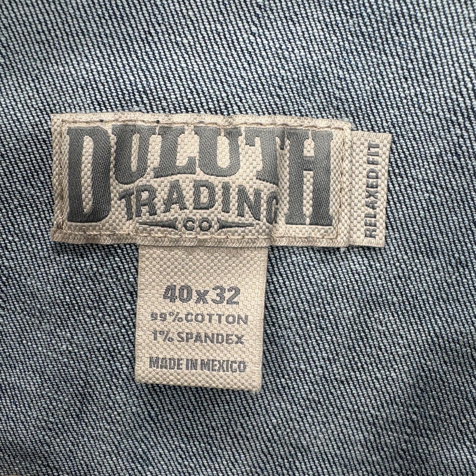 Duluth Flex Ballroom Jeans Mens 40×32 Blue Medium Wash Relaxed Straight Denim