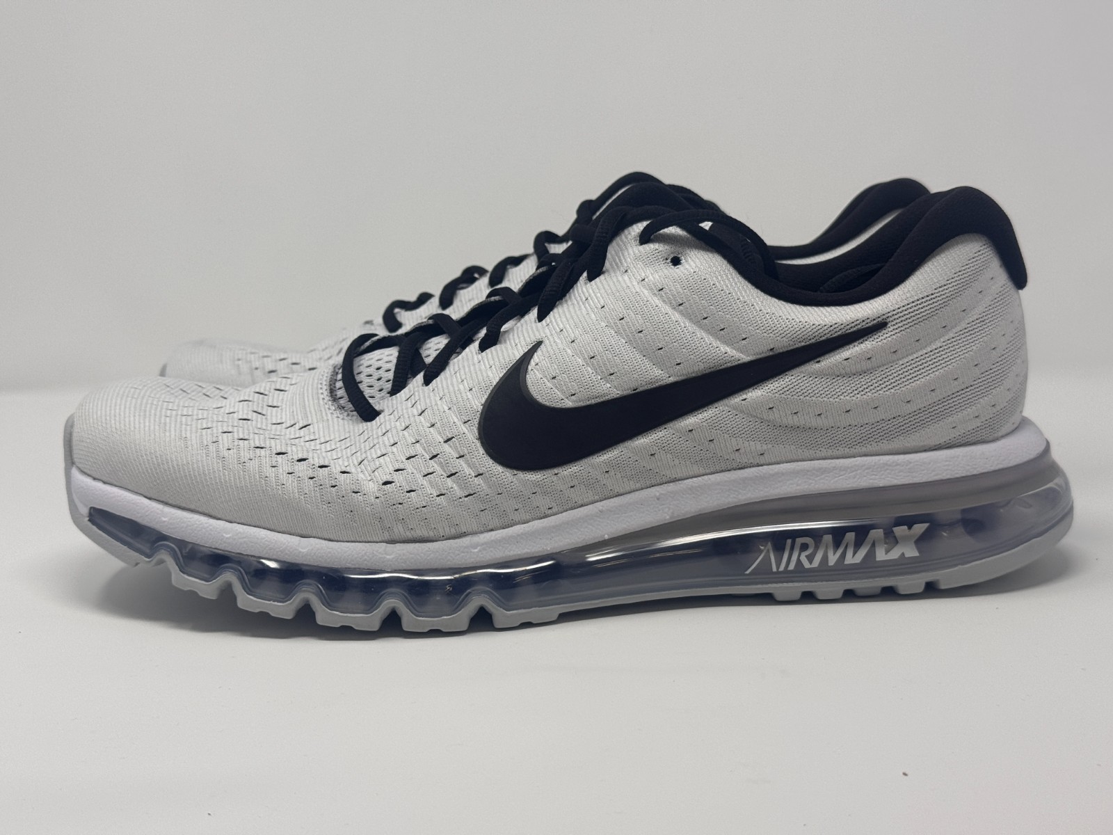 Nike Air Max 2017 White Pure Platinum Silver Sneakers 849559-100 Mens Size