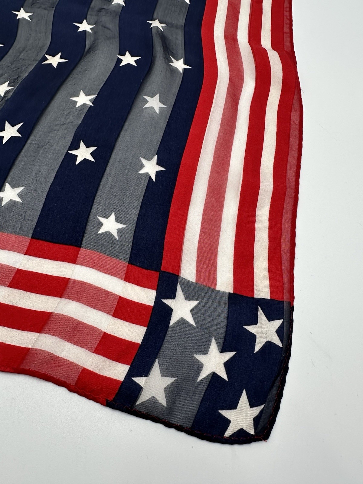 Vintage ECHO Scarf Stars & Stripes 21” x 22” Square