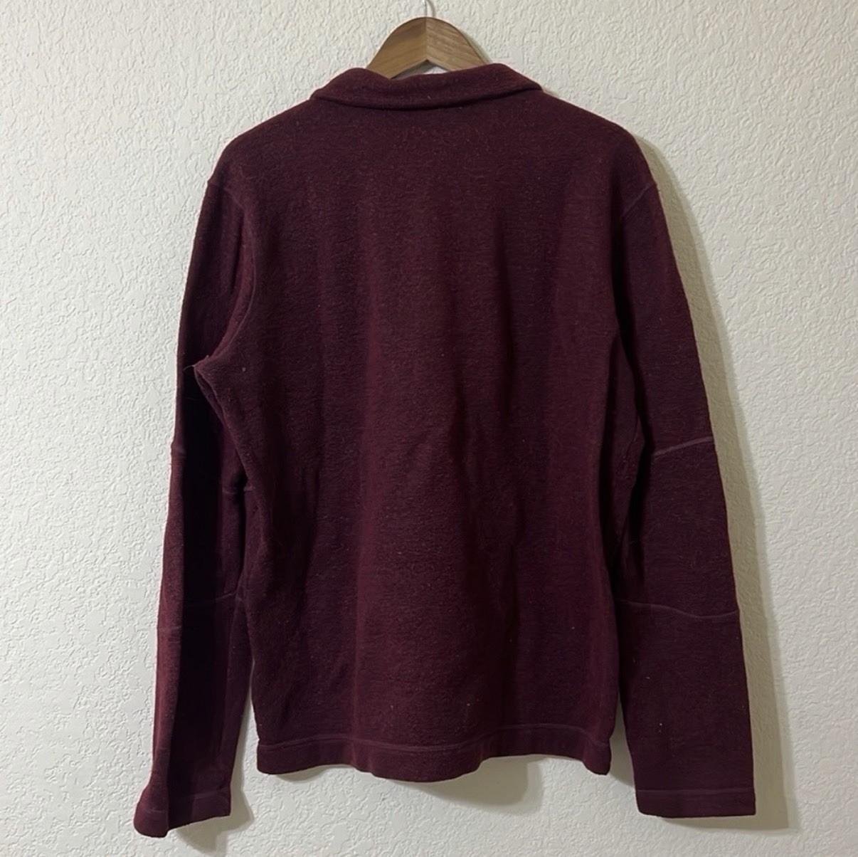 Smartwool Men’s XL 1/2 Zip Recycled Wool Pullover Hiking Gorpcore Burgundy