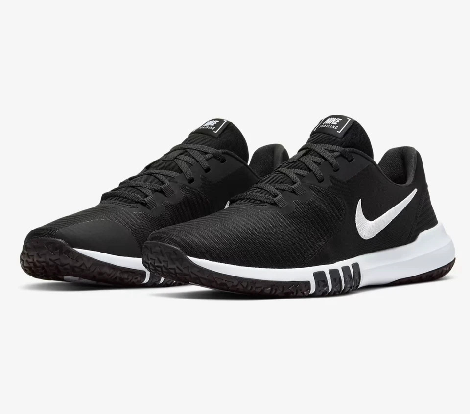 Mens US 7-13 Nike Flex Control 4 TR4 Black / White Running Shoes✅FREE SHIPPING✅