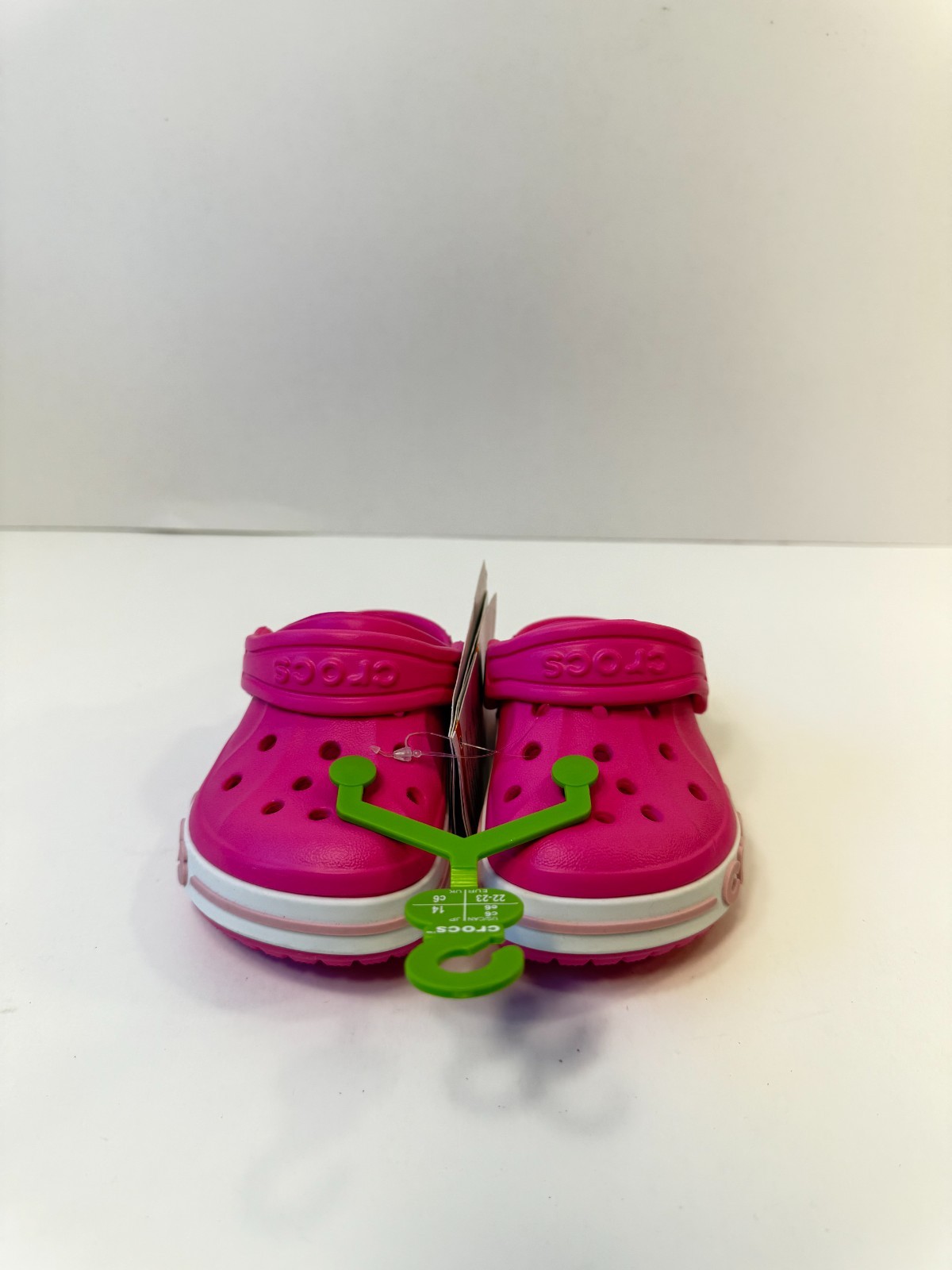 9.1 Crocs Toddlers Pink Bayaband Clogs Pink-US 6