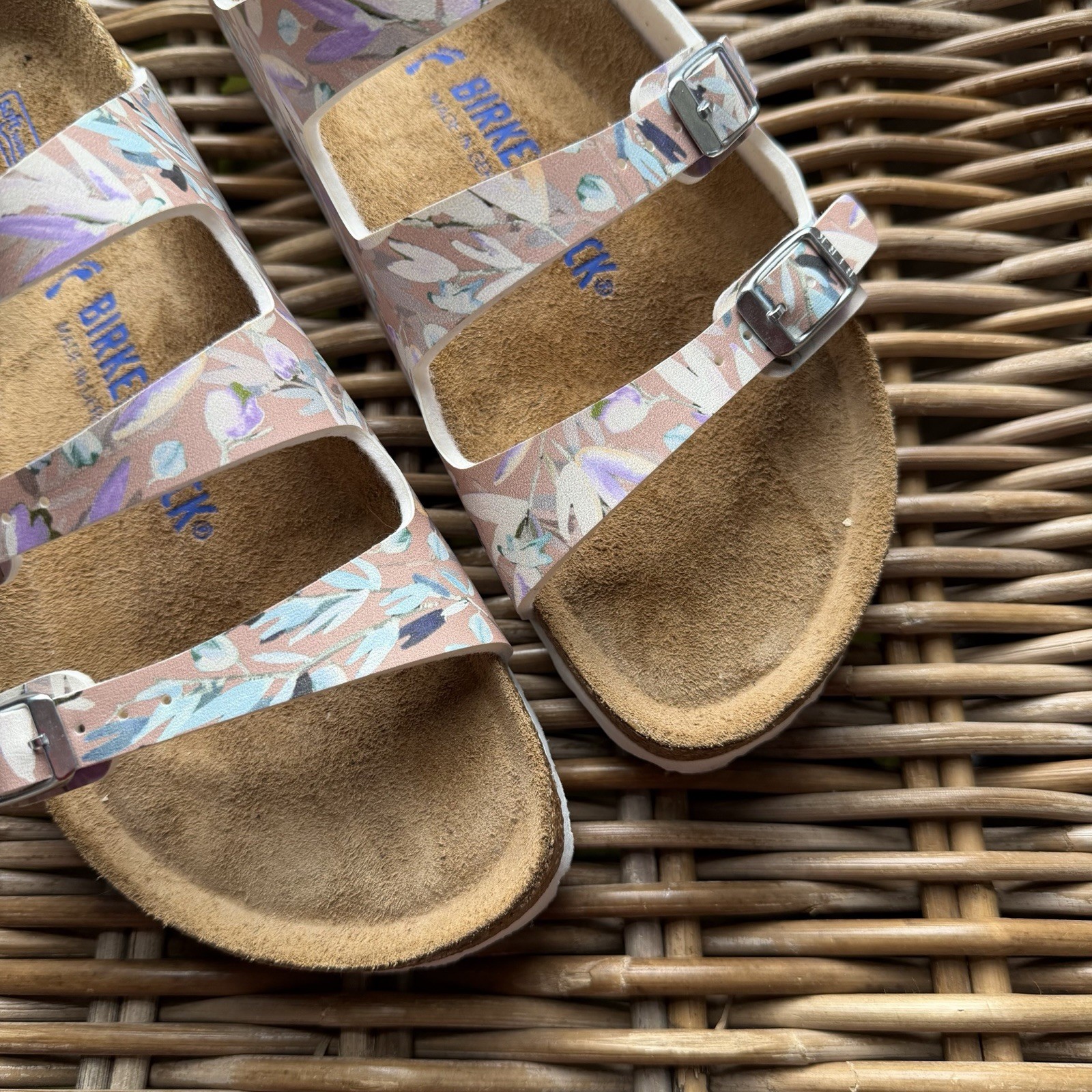 Birkenstock Florida Floral Fades 3 Strap Sandals 39 Women’s 8 US Comfort Shoes