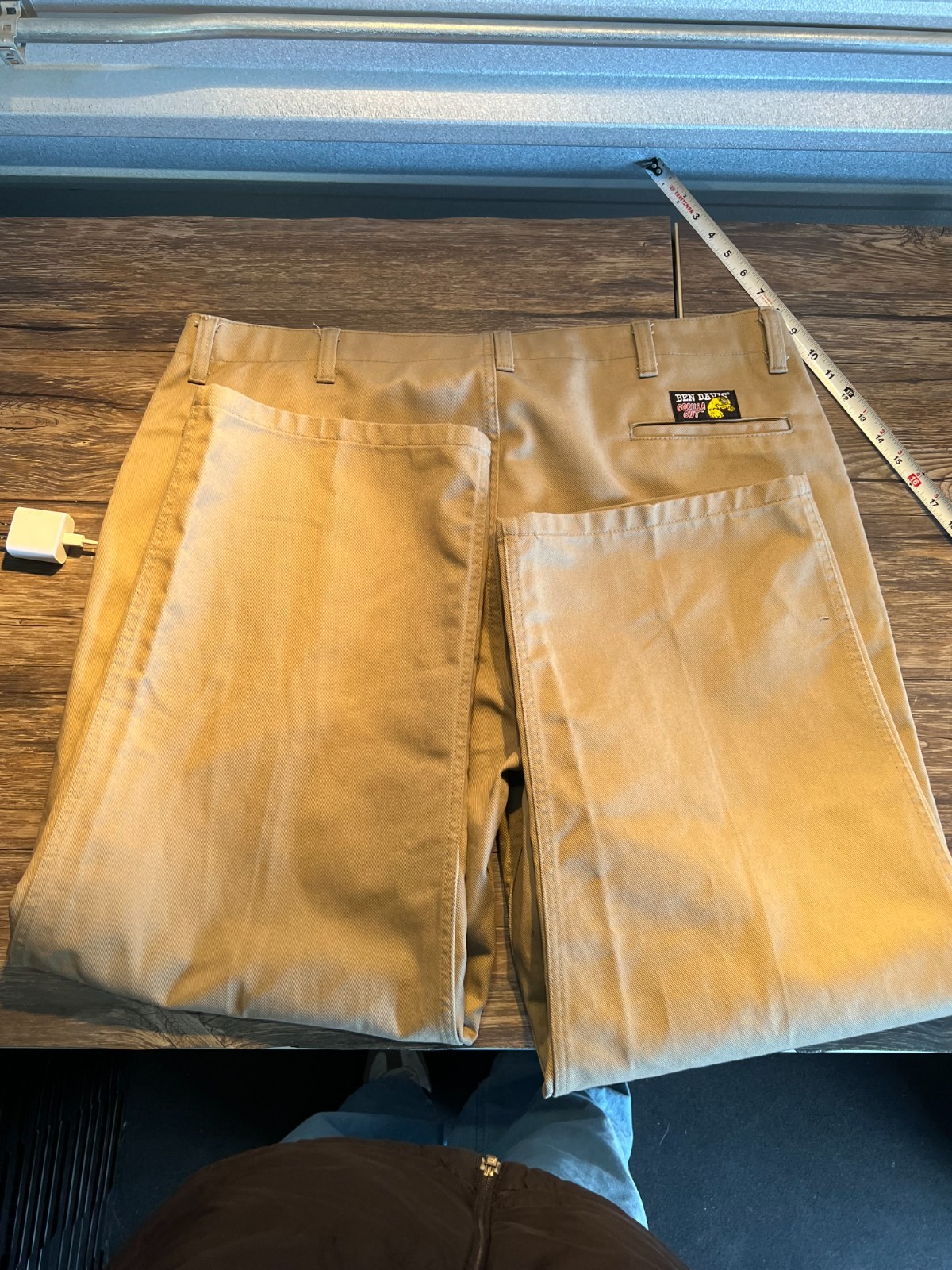 Ben Davis Gorilla Cut Work Pants Mens 46 Tan Poly Cotton Straight Leg 675