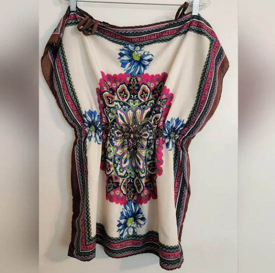 Women’s Silky‎ Floral Mandala Printed Blouse