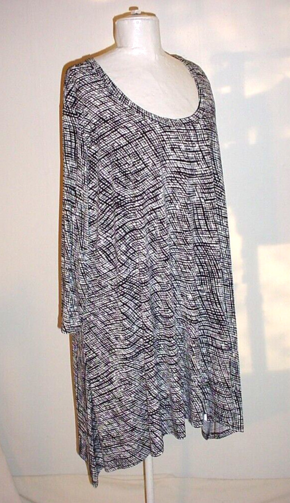 Woman Within Plus Size 4X Top 3/4 Sleeve Stretch Knit Longer Length