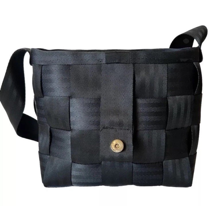 Seatbelt Bag (Black) Handmade By Mildred-Made In USA EUC