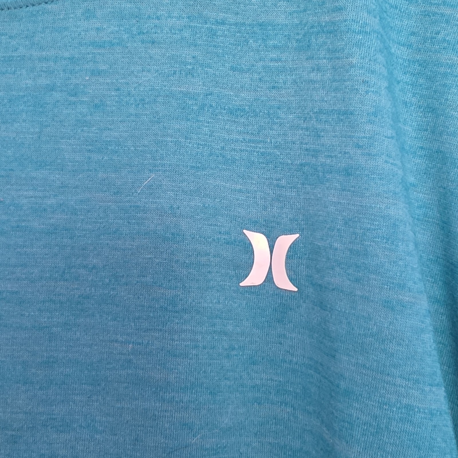 Hurley Blue Logo Solid Men’s L Regular Short Sleeve Crew Neck T-Shirt