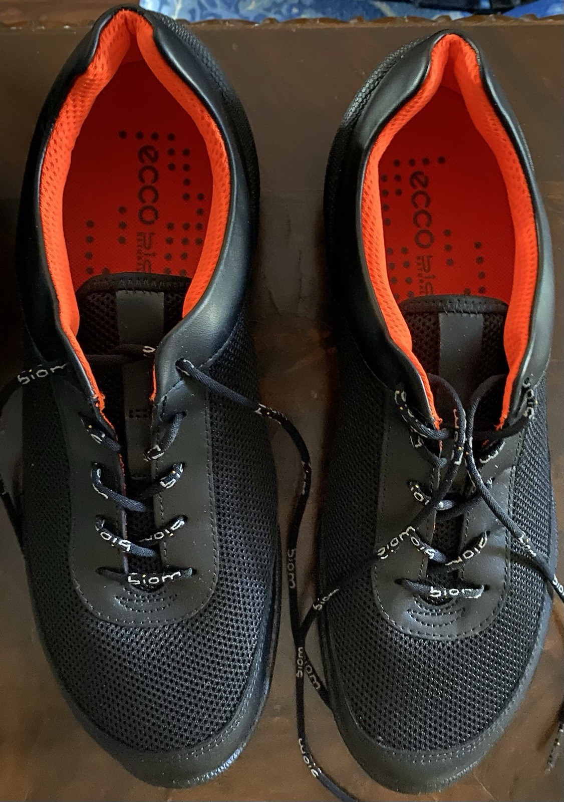 ECCO Mens Biom Black Low Top Lace Up Athletic Sneakers Rubber Outsole
