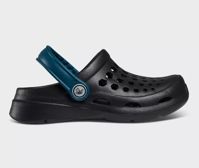 Joybees Kids’ Dylan Slip-On Clogs – Black/Cascade – CHOOSE SIZE