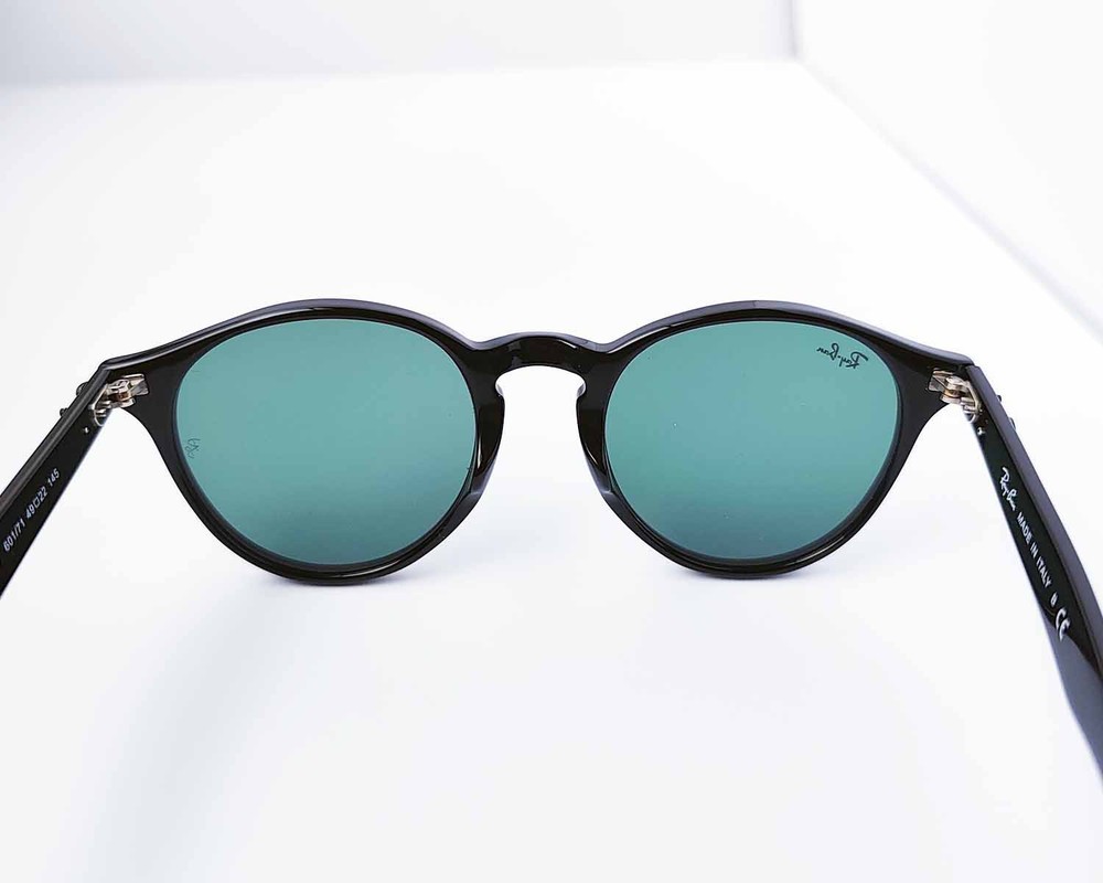 Ray Ban RB2180 Polished Black Frame Dark Green Lenses Unisex Sunglasses 49Mm New