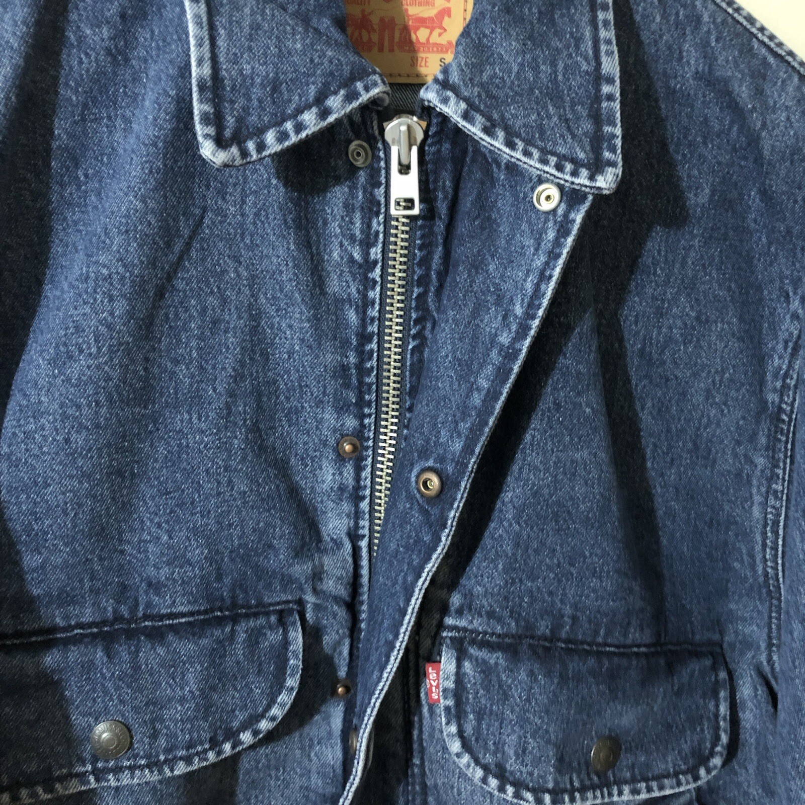Levi’s Men’s Denim Bomber Jean Jacket Blue Sz S New * USA Customers Only