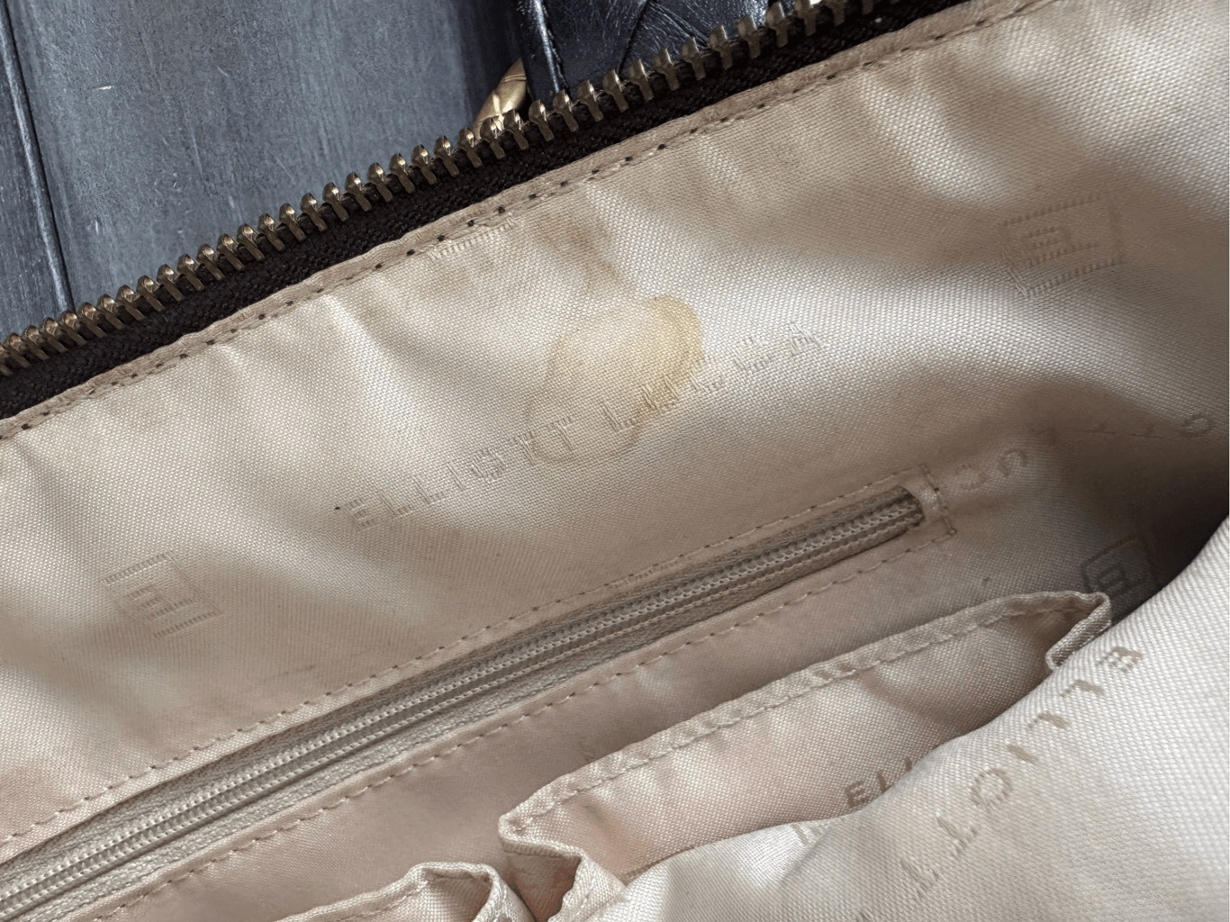 Elliott Lucca Brown Sheen 100% Leather Tote Shoulder Bag