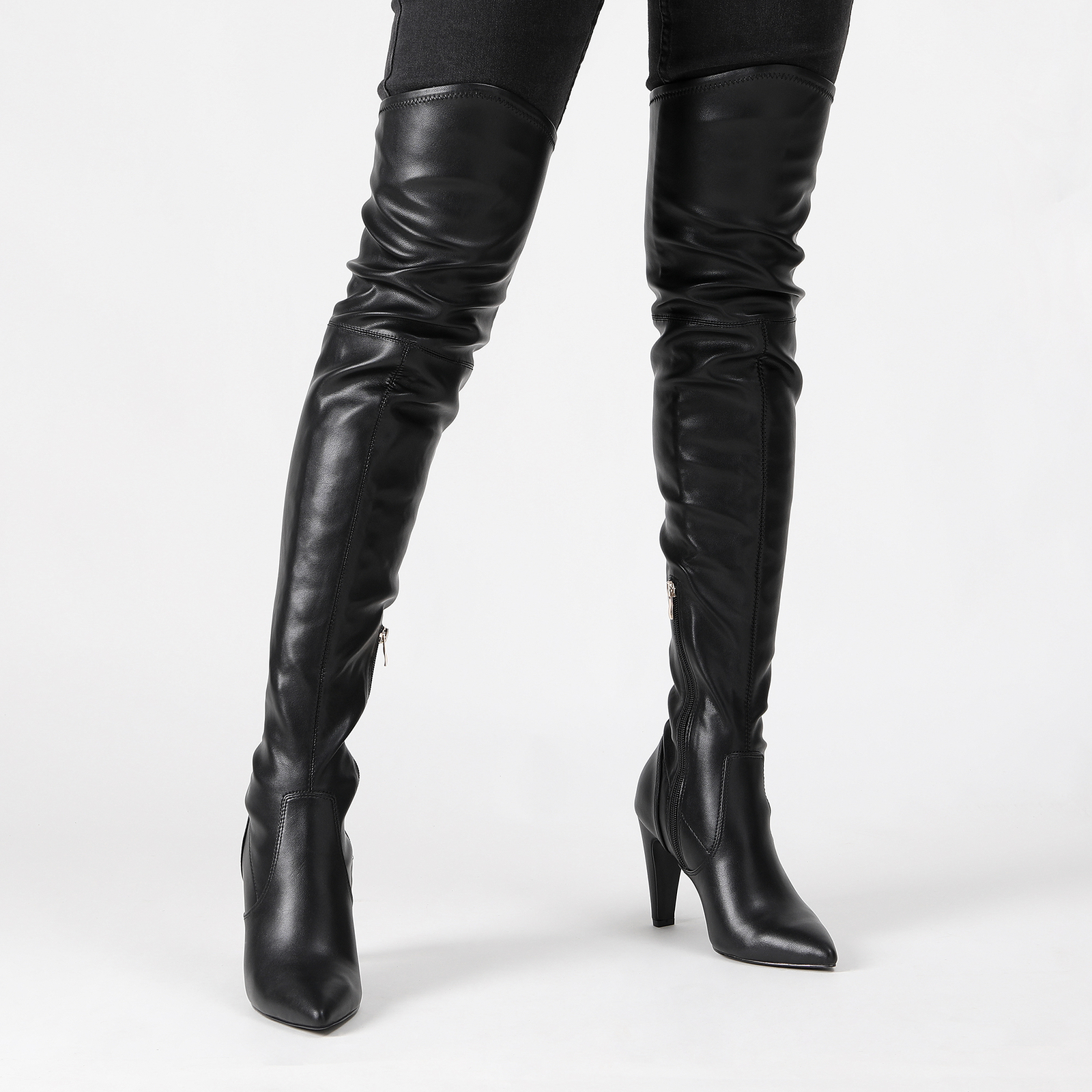 Womens Ladies Thigh High Pointed Toe Sexy Party Over The Knee Boots