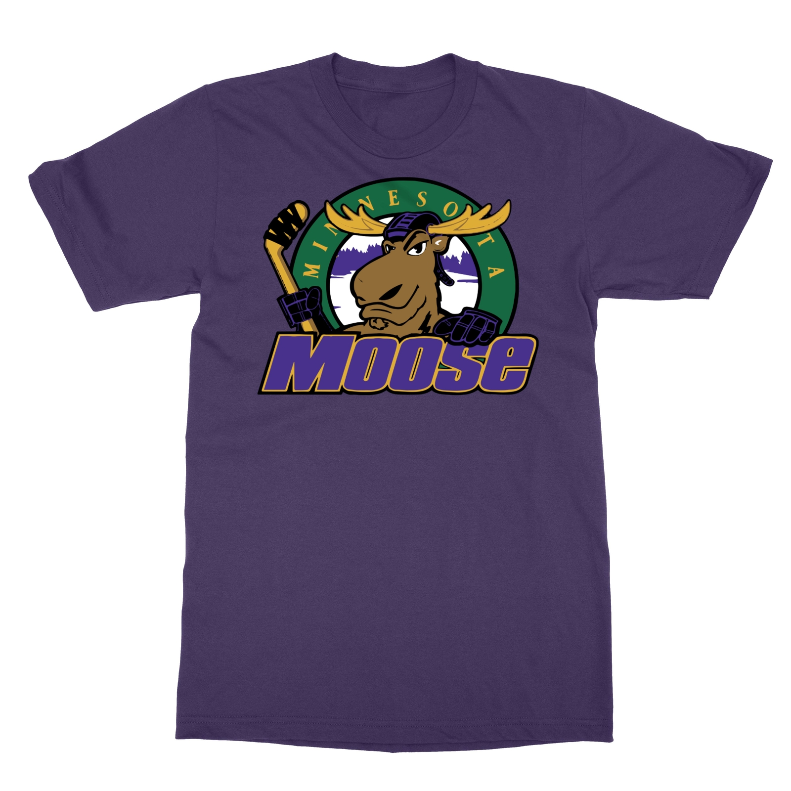 MINNESOTA MOOSE Defunct St. Paul MN IHL Hockey Team Retro Men’s T-Shirt