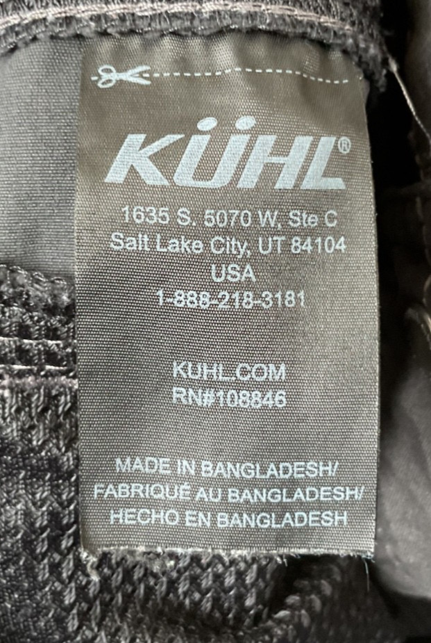 KUHL Renegade Convertible Stealth Cargo Pants Mens 38×30 Black