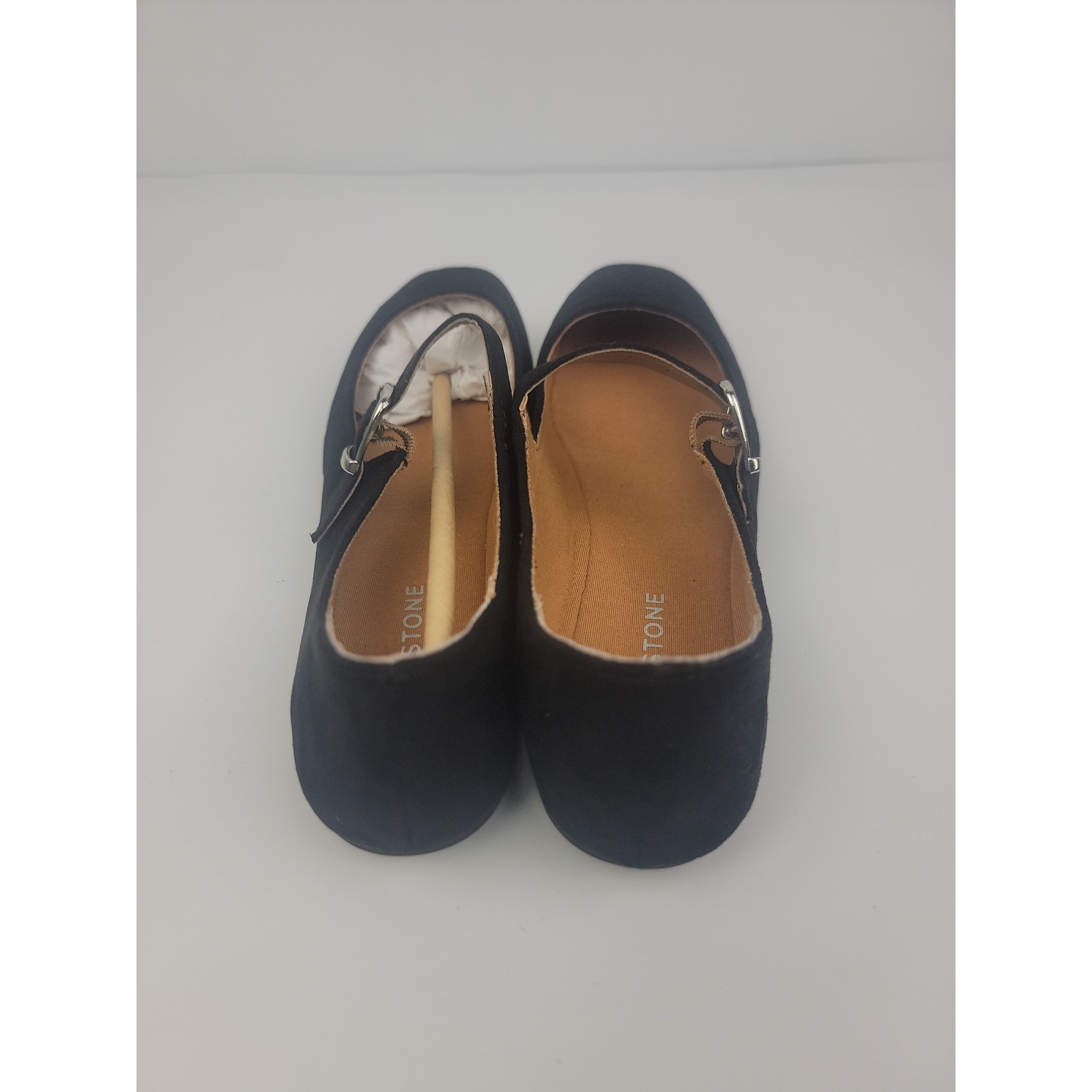 Sun + Stone Adiaaf Black Mary Jane Square Toe Buckle Flats Womens 6.5 M NEW