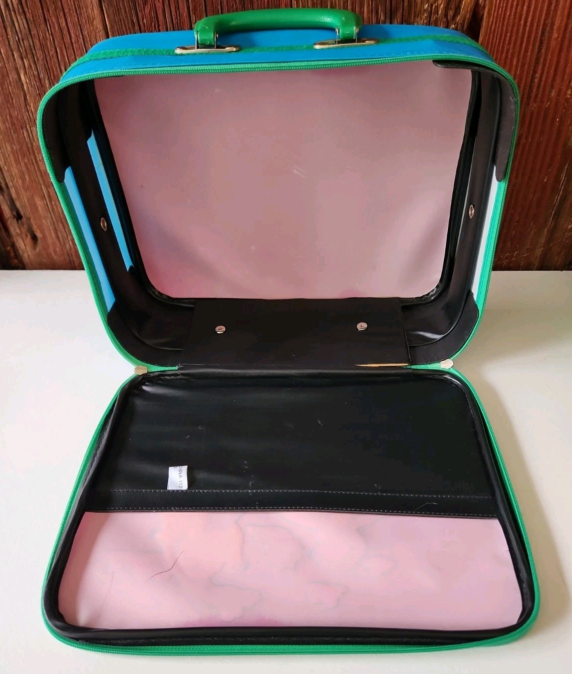Vintage Barney & Baby Bob Kids Suitcase Multicolors 13×10.5 Inches