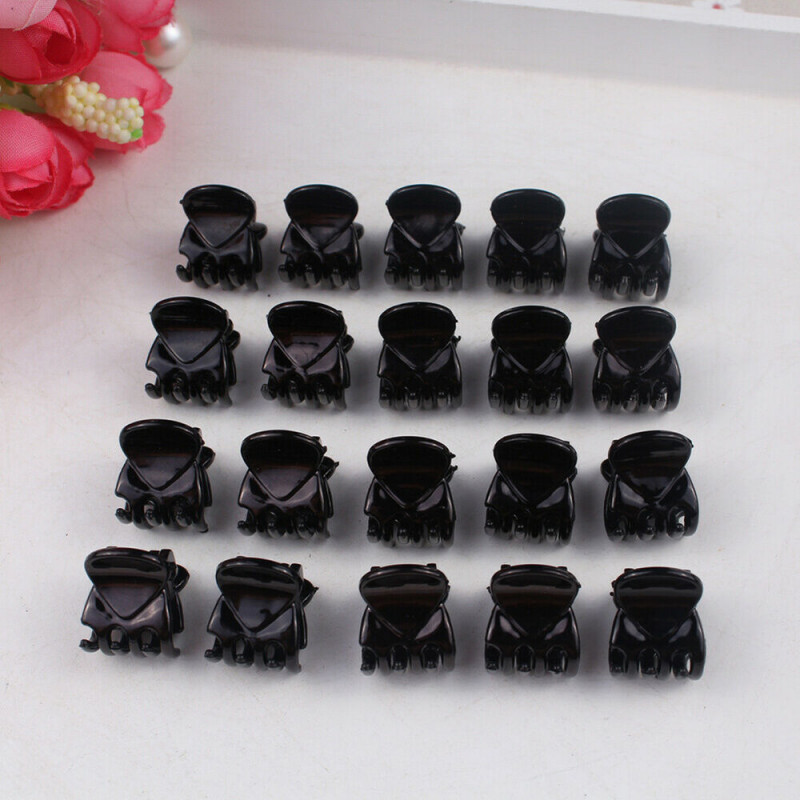 12Pcs/sets Fashion Hair Clips Girls Plastic Mini Hairpin Claws Hair Clamp Crab