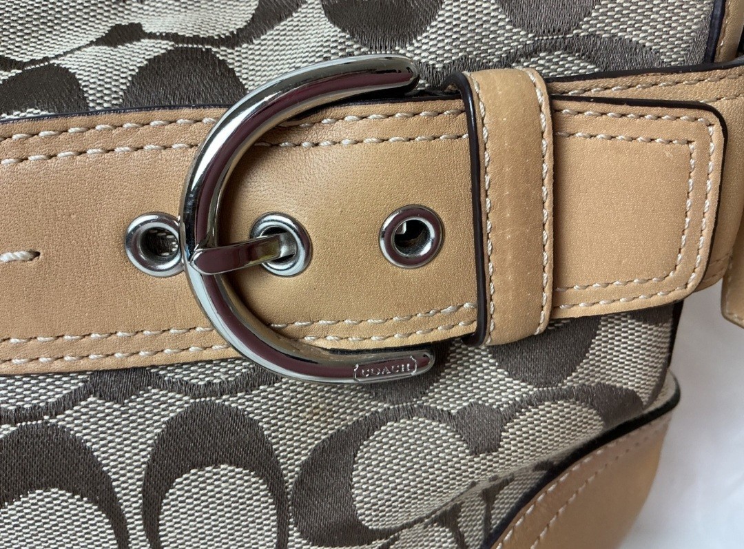 COACH Soho Vintage Signature Jacquard Leather Hobo Shoulder Bag EXCELLENT!!