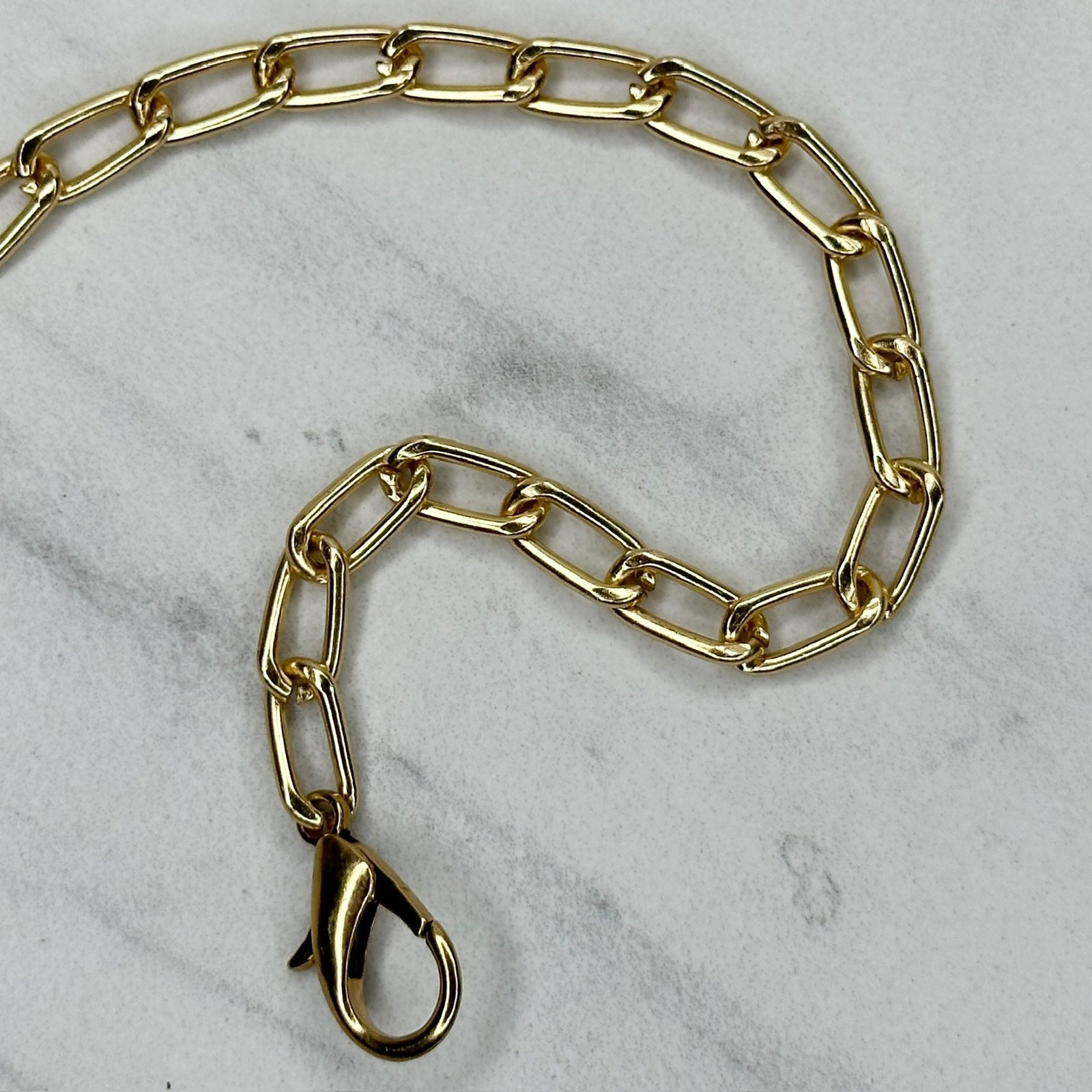 Gold Tone Chain Link Purse Handbag Bag Replacement Strap
