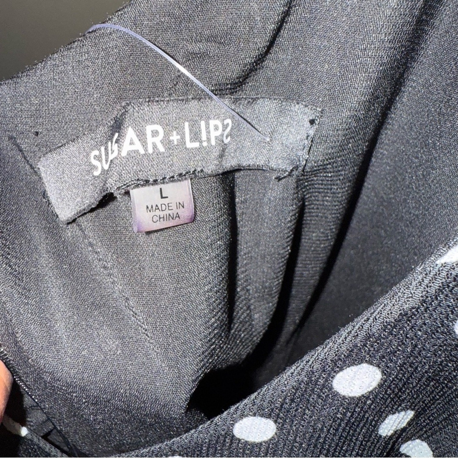Sugarlips Monochrome Polka Dot Dress