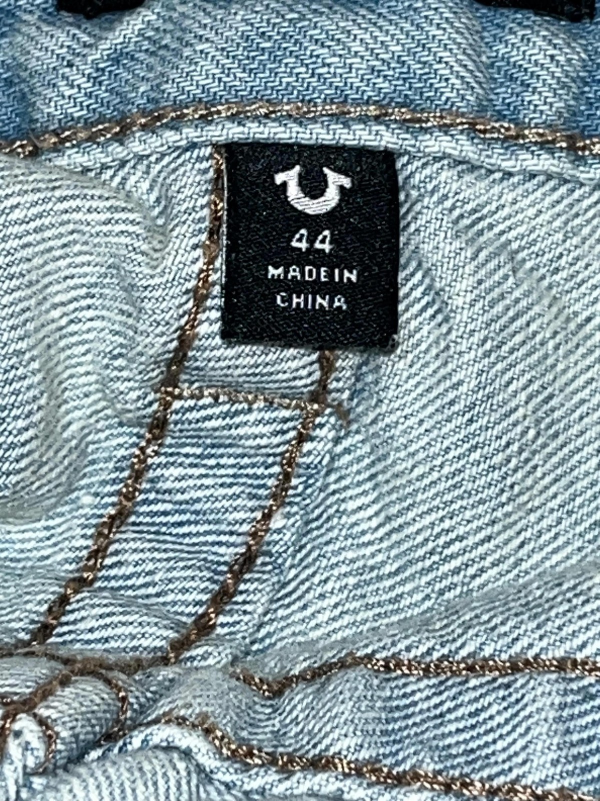 True Religion Baggy Wide Leg Jeans Light Wash Denim Men’s Size 44 NWOT Y2K