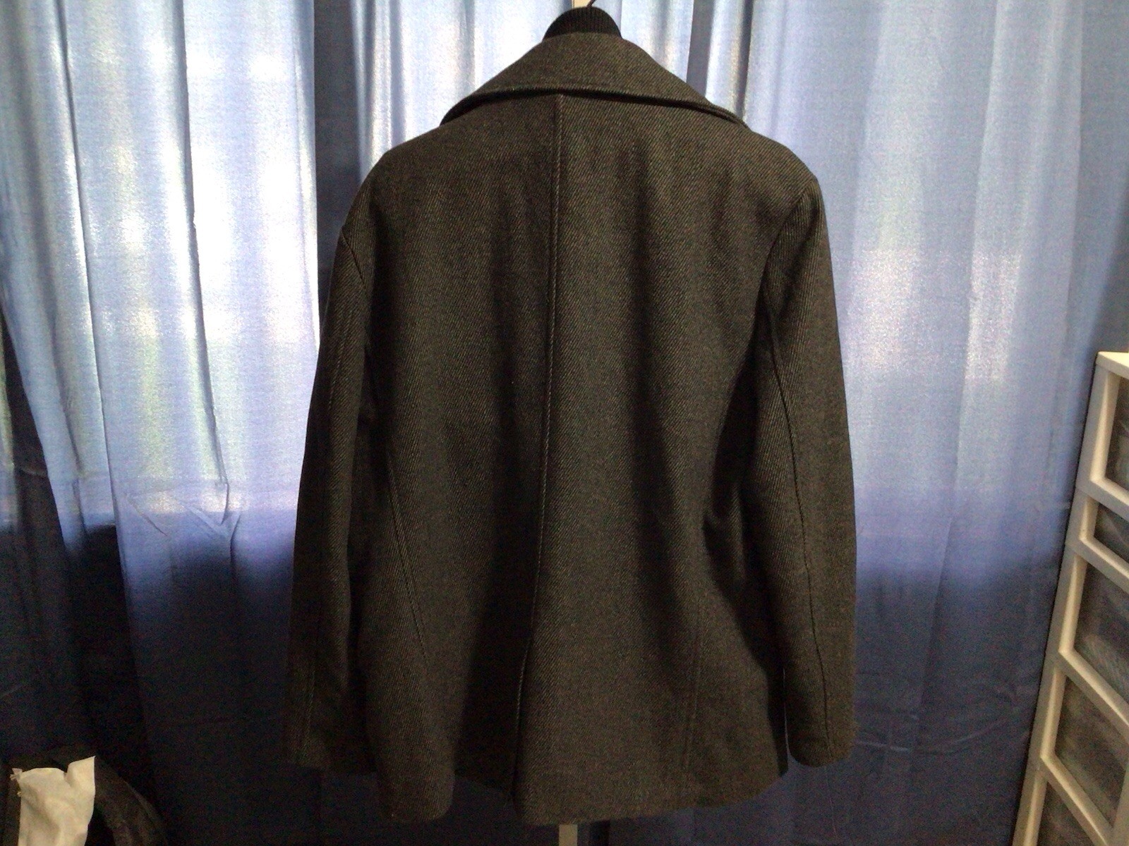 American Rag Gray 3 Button Quilted Zip Liner Rib Collar Long Sleeves Jacket XL