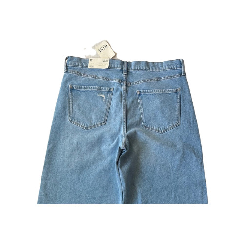 a.n.a Jeans High Rise Wide Leg Distressed Denim LT Coastal Blue Women’s Size 12