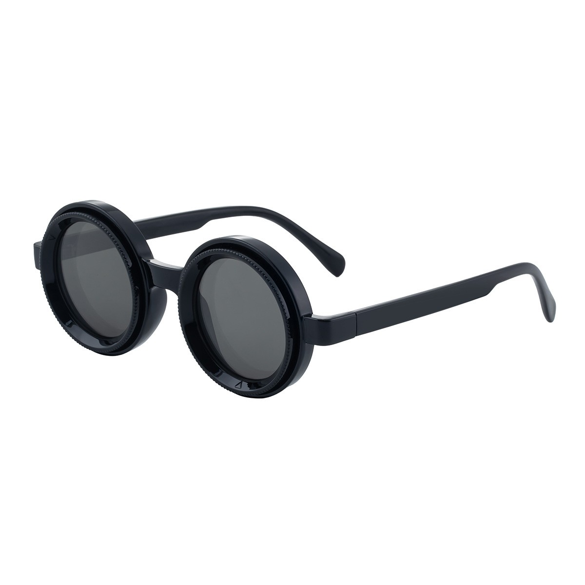 Polarized UV400 round frame sunglasses for men lightweight comfortable full