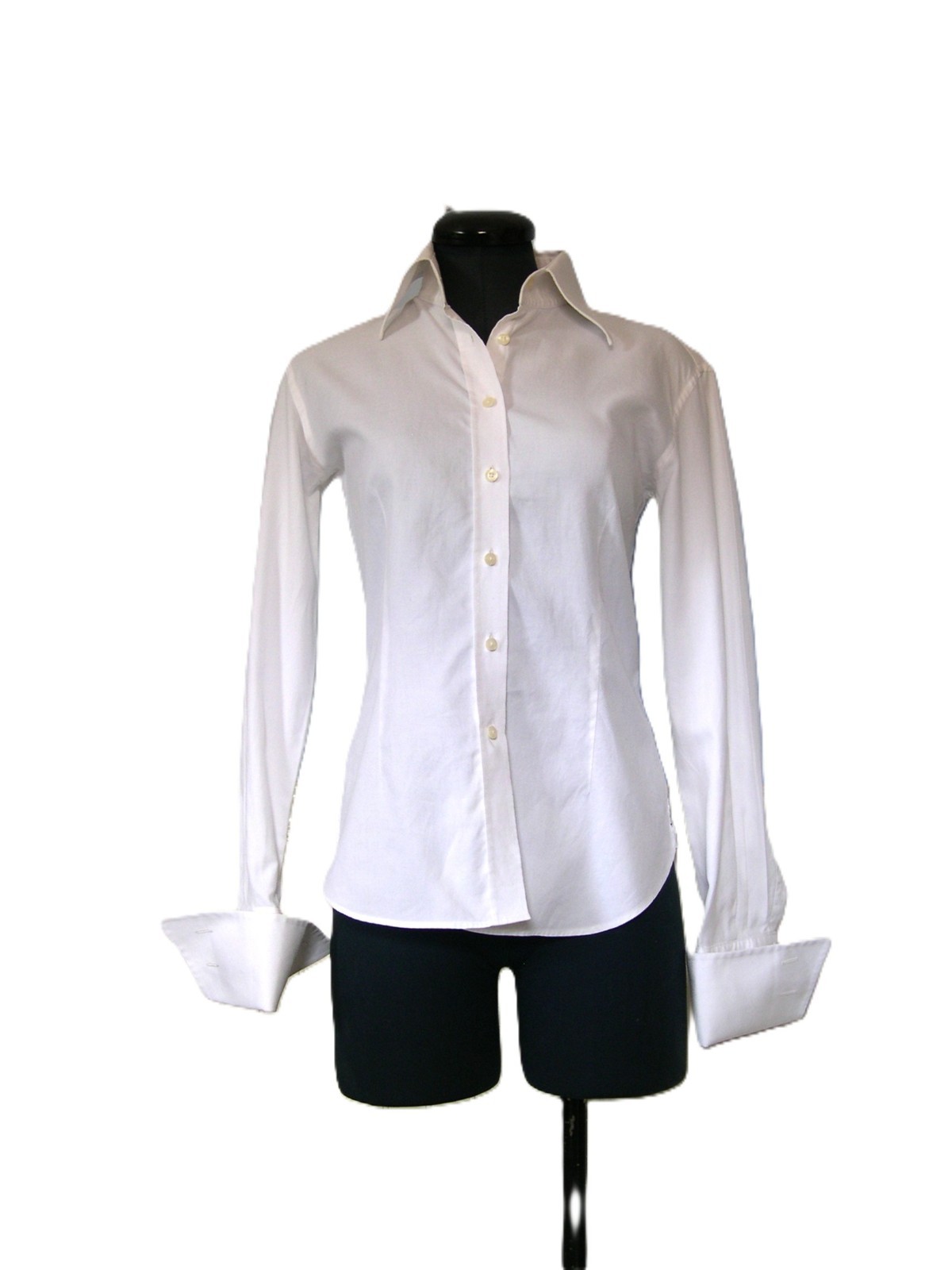 Victorinox Women’s Shirt Baby Waffle Cotton Vintage 90s Hong Kong French Cuff 6