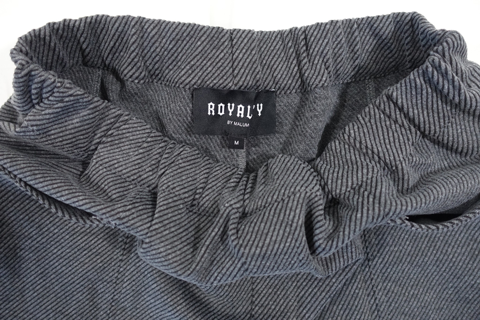 ROYALTY BY MALUMA GRAY MEDIUM 32-34 SOFT TEXTURED TWILL ELASTIC WAIST PANTS MENS