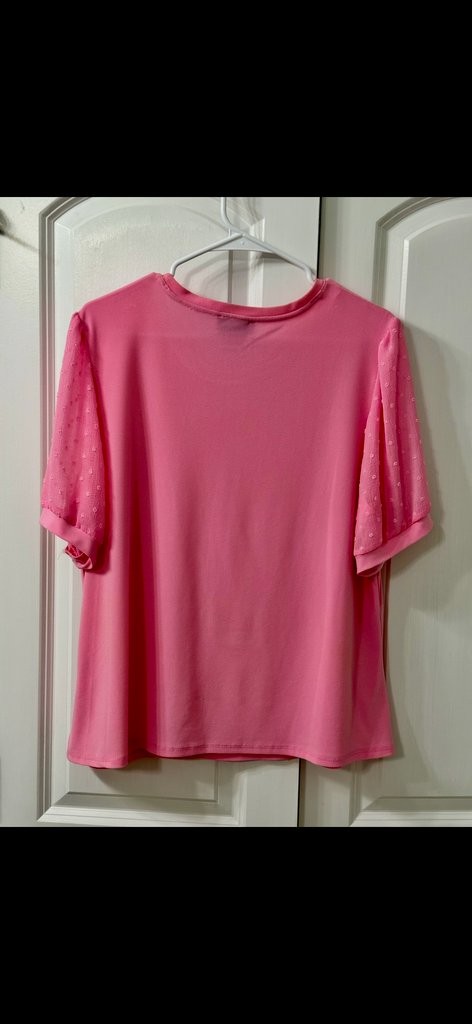 CeCe Women’s Light Pink Short Sleeve Top