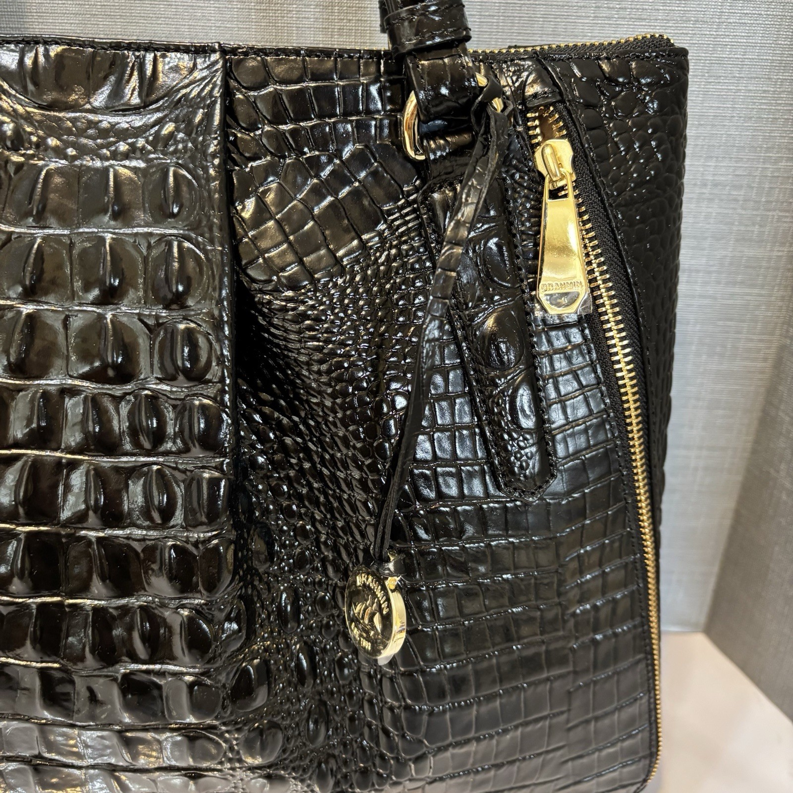 BRAHMIN ADINA Black Melbourne Leather Tote Leather NWT – See pics / 2 available