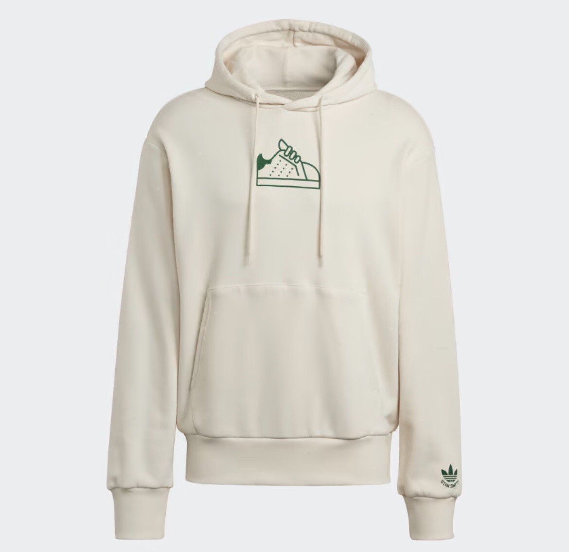 ADIDAS Stan Smith Hoodie in Size Small, White w/ Sneaker Logo. Gender Neutral