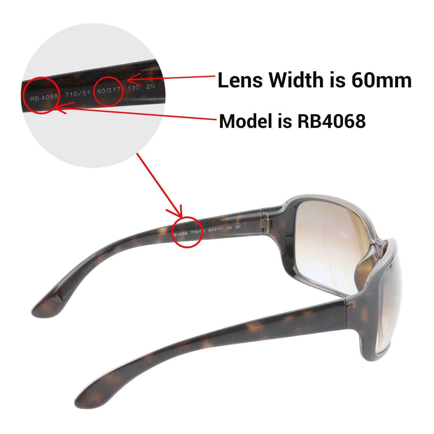 Walleva Black Polarized Replacement Lenses For Ray-Ban RB4068 60mm Sunglasses