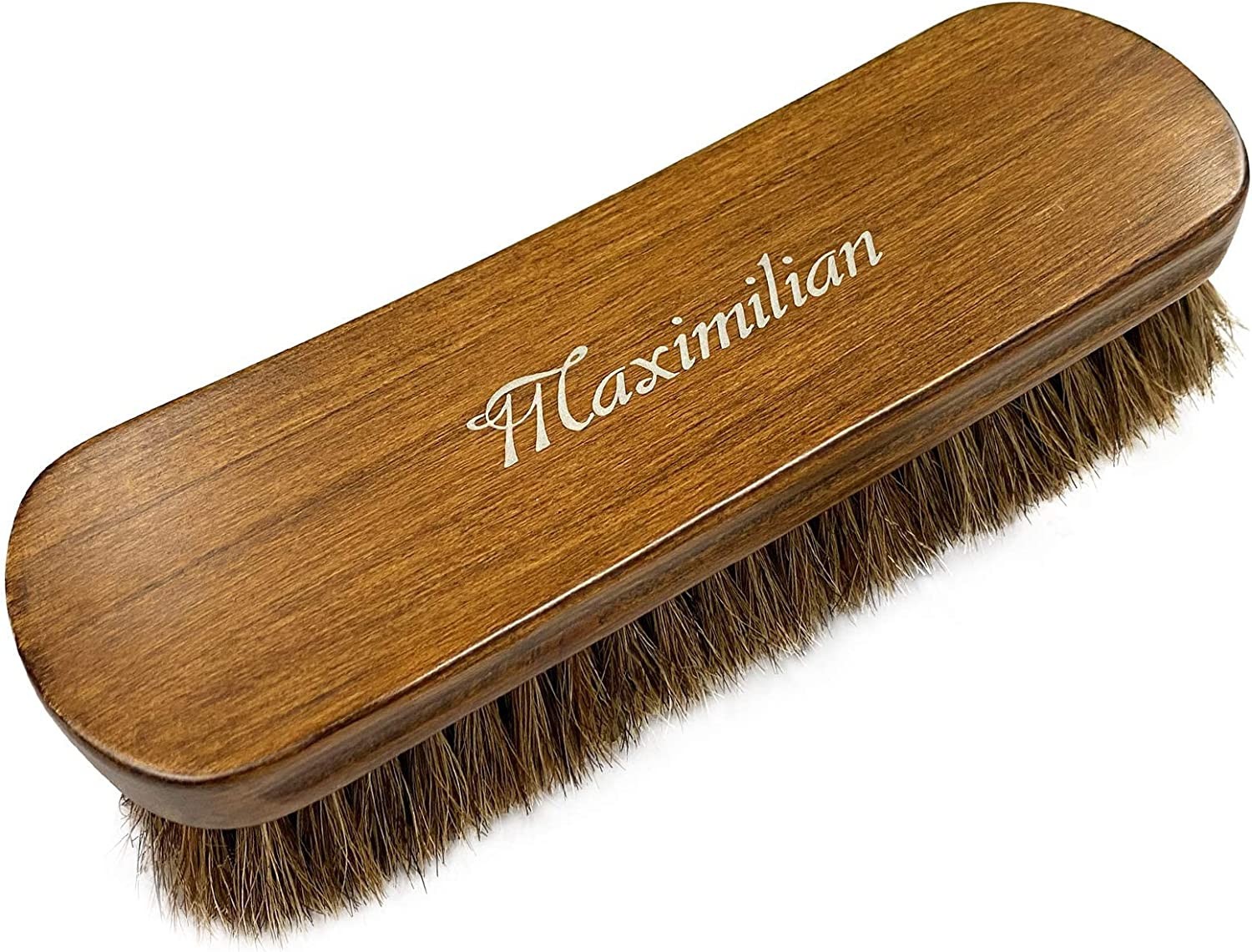Maximilian horsehair shoe shine brush, professional size, for daily shoe care