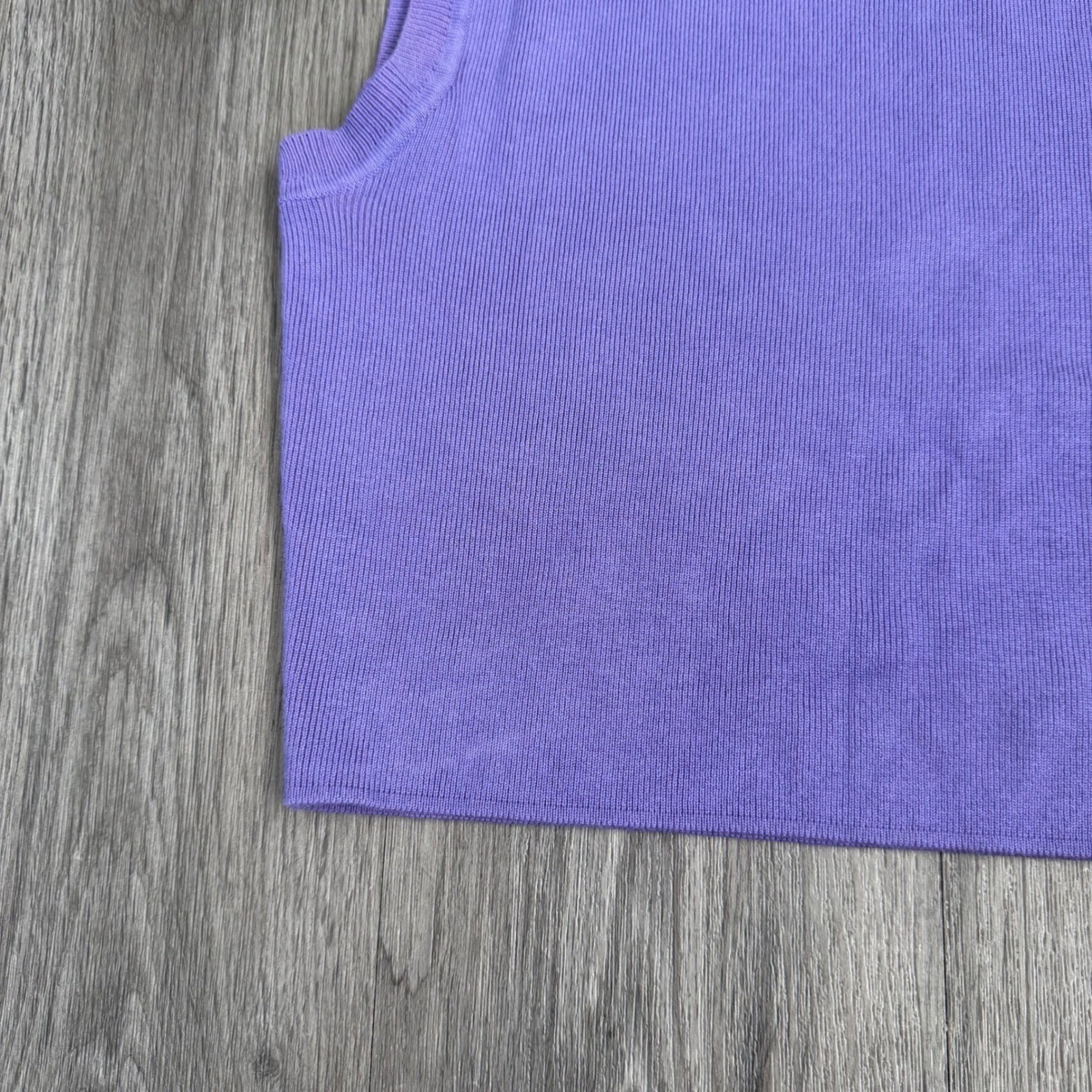 Zara Preppy Colorpop Soft Knit Cropped Tank Size L Lavender Purple