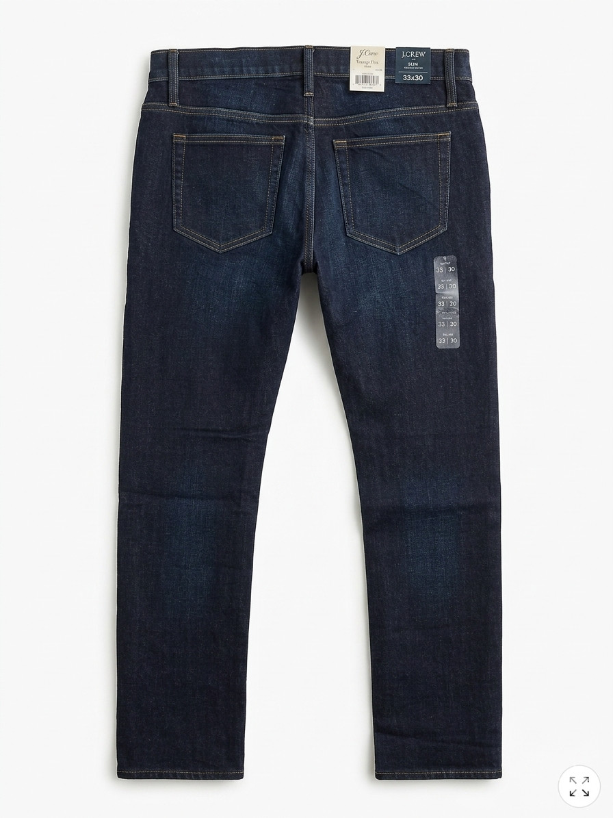 J.Crew Slim Vintage Flex Jeans Men’s 33×30 Dark Indigo NEW WITH TAGS Style AZ866