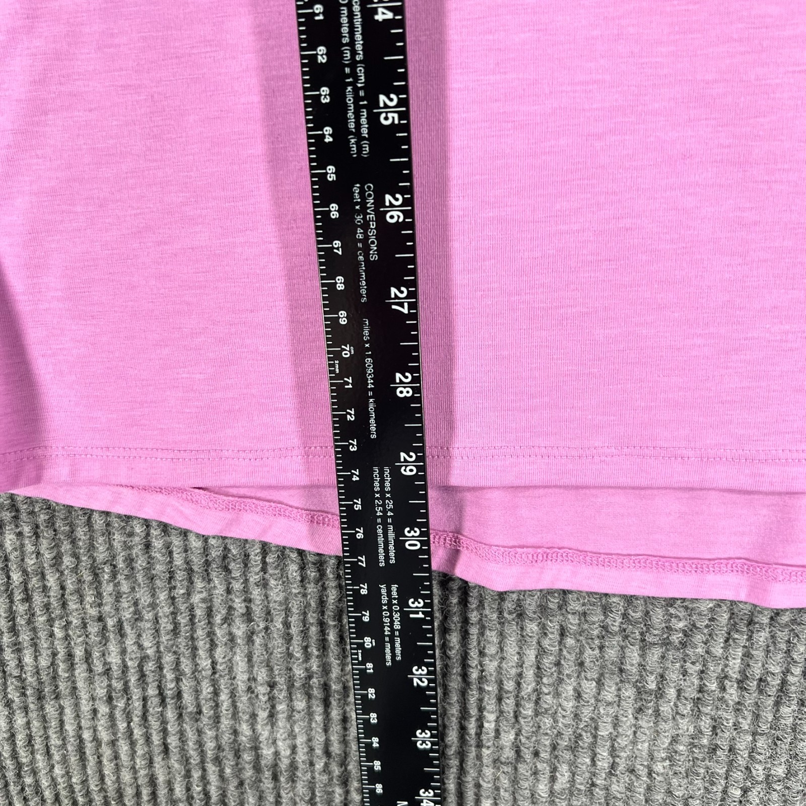 Athleta Shirt Womens XLT Extra Large Tall Purple Short Sleeve Solid Scoop Neck