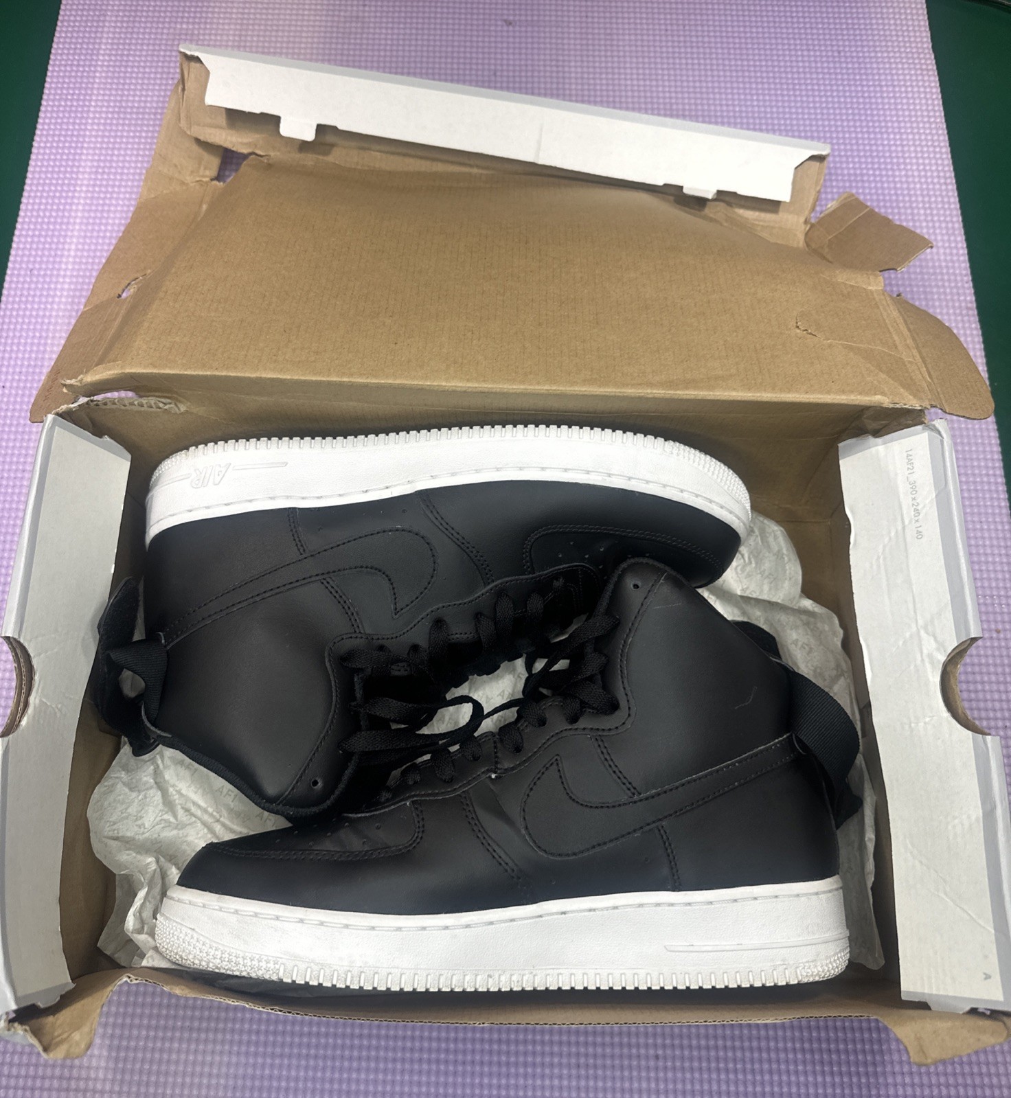 M Size 11 – Nike Air Force 1 High ‘07 Black/Black-White 315121 050 *Used* W/ BOX