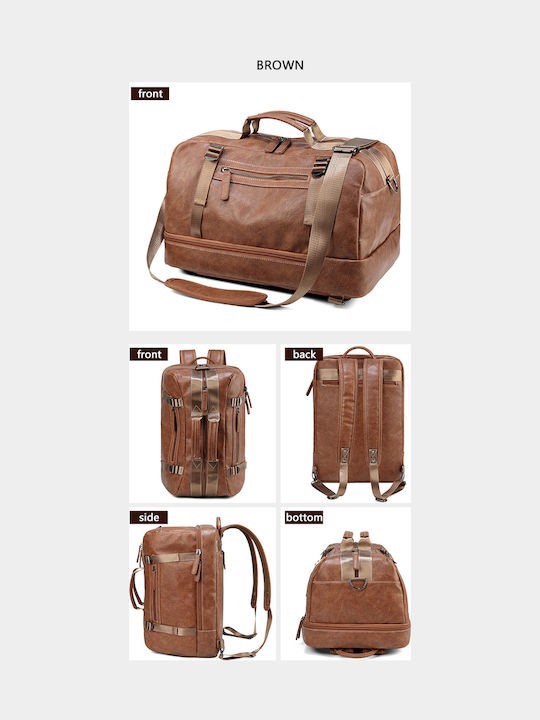Cardinal Waterproof 32L Backpack Brown Travel Backpack Large Capacity Carry Bag