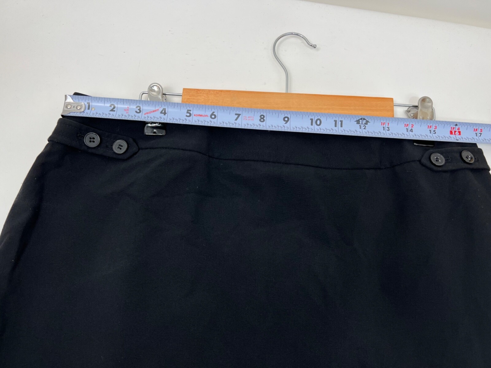 Josephine Studio Black Lined Stretch Back Zipper Closure Pencil Skirt Womens 14P