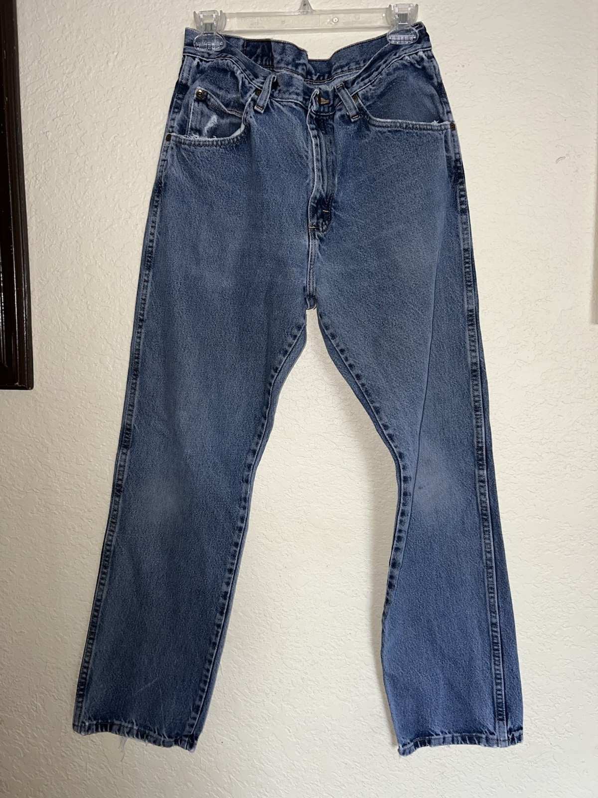 Vintage Wrangler USA Made Jeans Mens 33×32 Straight Leg Western Cowboy Denim Y2K