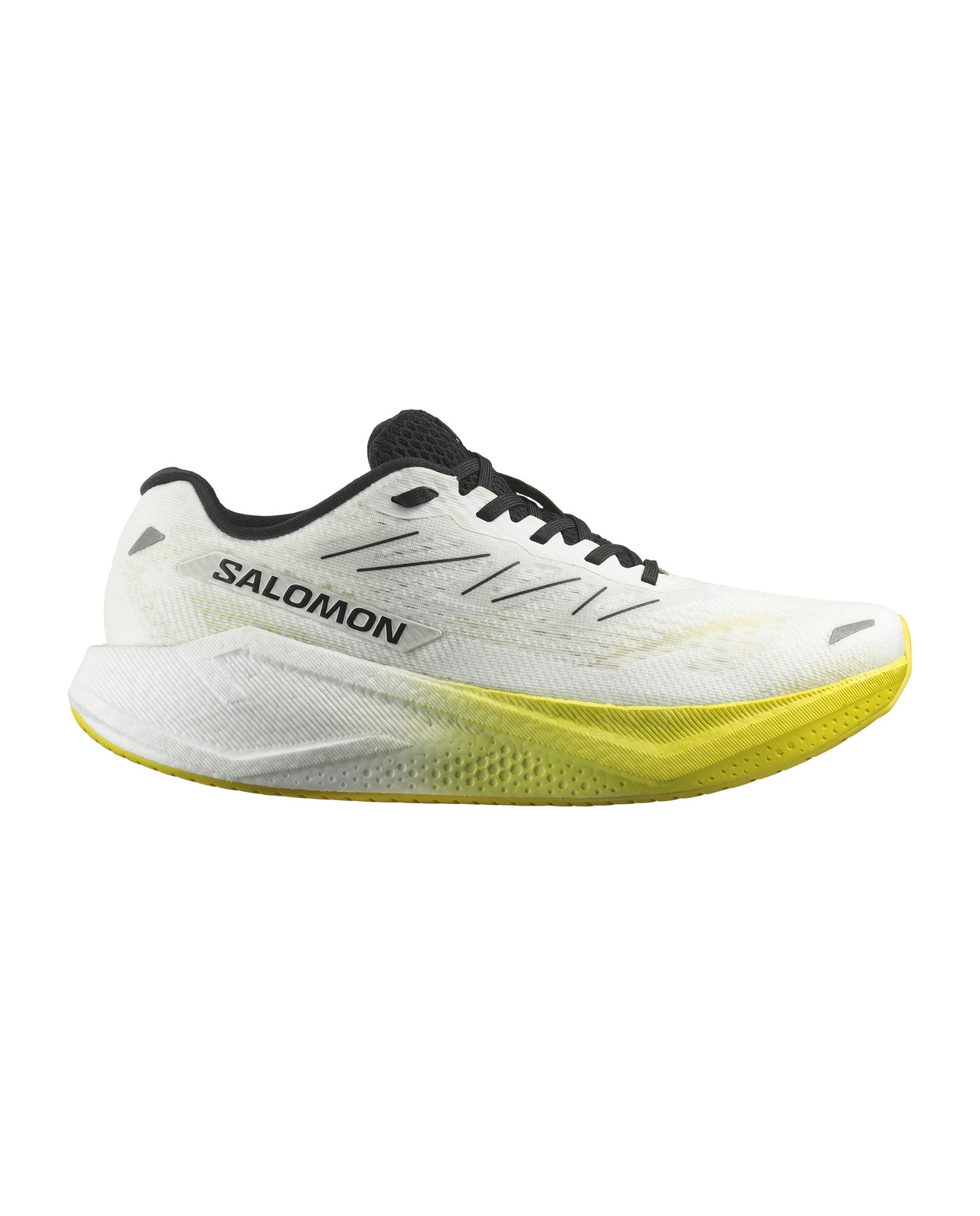 Men’s Salomon Aero Blaze, White/Black/Blazing Yellow, 9.5 D Medium US
