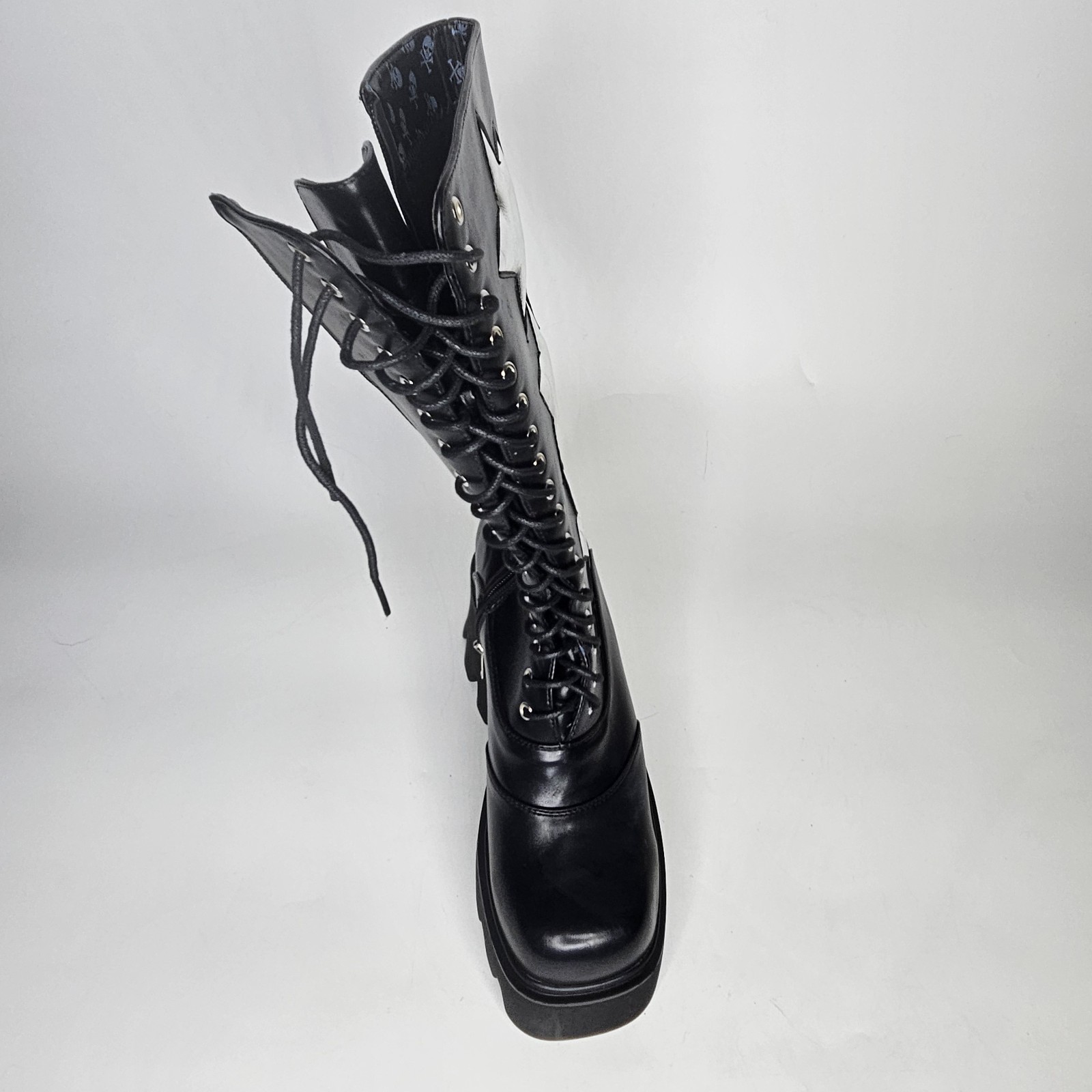 Lamoda Size 10 star Platform Boots Chunky Heel boots space cowboy ace freely