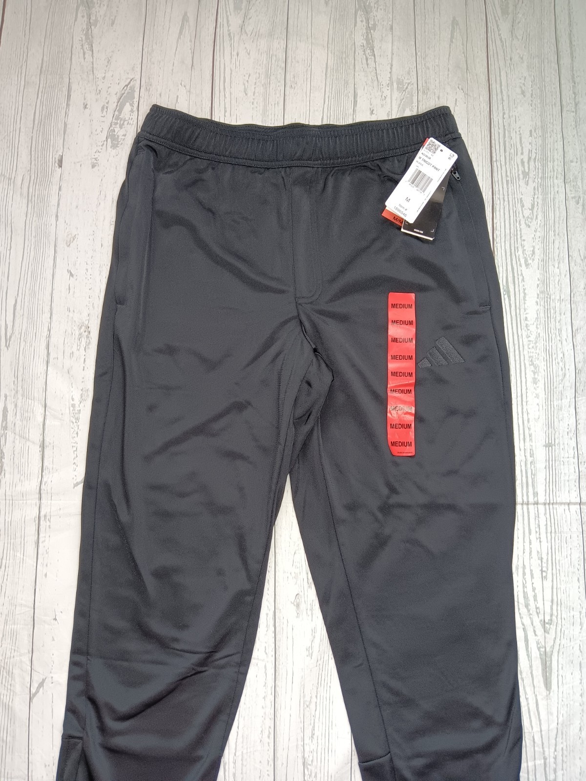 NWT Adidas Men’s Track Pant Tricot Ankle Zip Recycled Polyester Black KD3638 M
