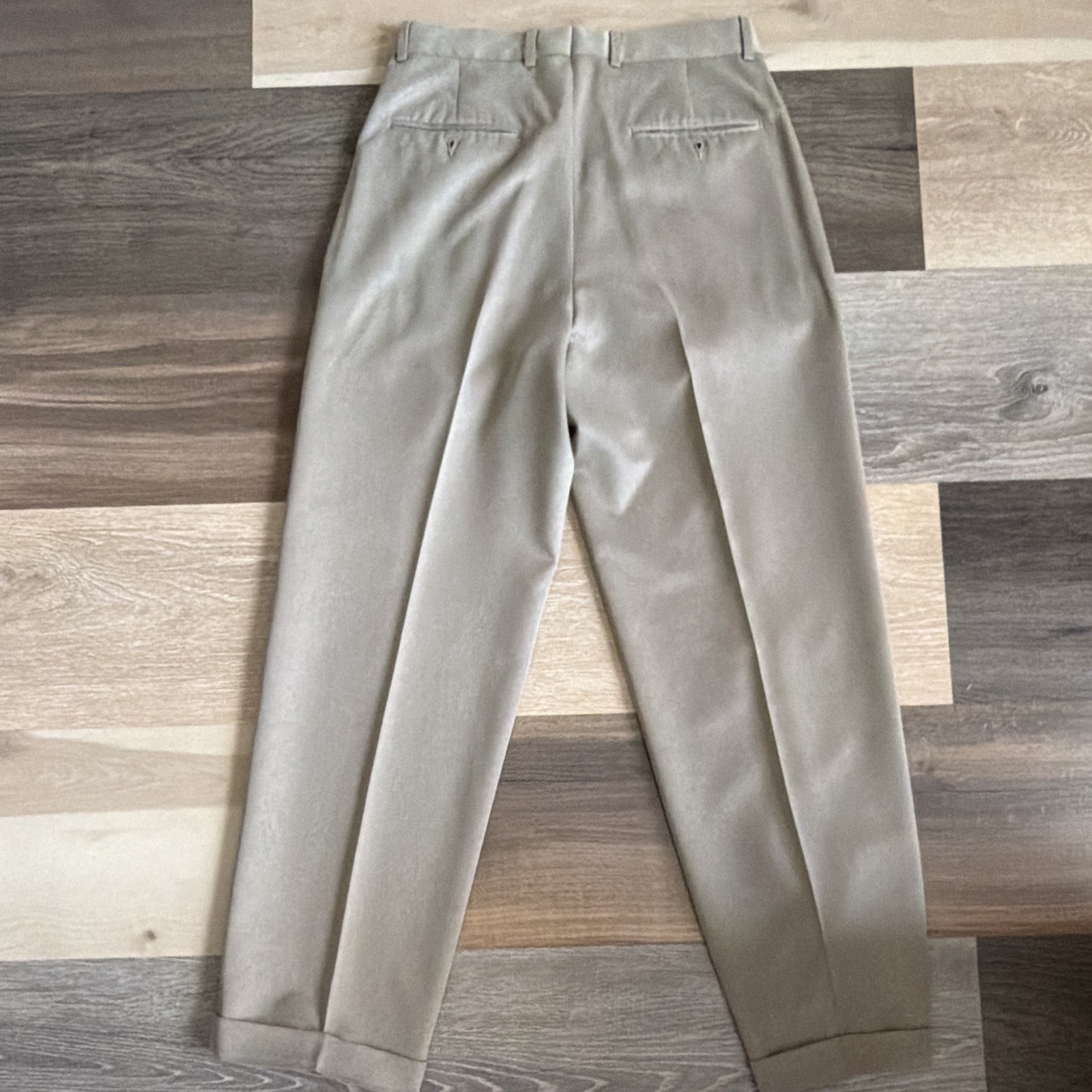 Louis Raphael Men’s Gray Pleated Dress Pants Cuffed Hem Pockets Waist 40
